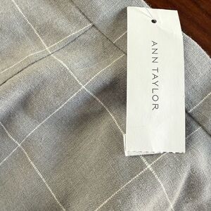 Ann Taylor Black White Tweed Basketweave Mini Skirt Size 10 Professional Lined